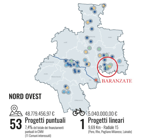 Baranzate - Mappa degli interventi PNRR 