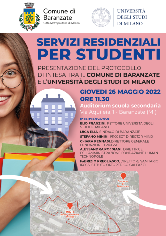 Servizi residenziali per studenti: presentazione del protocollo tra Comune e Università