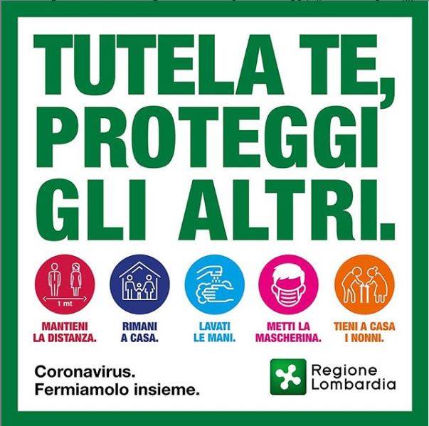 Coronavirus, #FermiamoloInsieme. La campagna informativa di Regione Lombardia